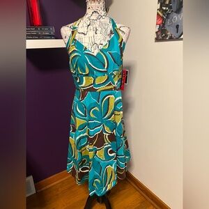 R&K Bold Print Halter Dress NWT